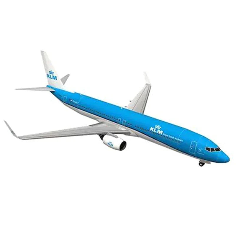 Boeing 737 Dutch Airlines 1:100 Scale 3D Paper Model DIY Kit 3D Paper Model Kit Qme