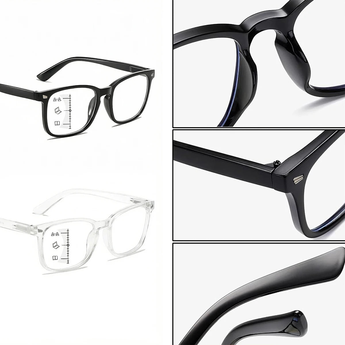 VOPHA Progressive Multifocal Readers – Blue Light Blocking Progressive Reading Glasses Qst