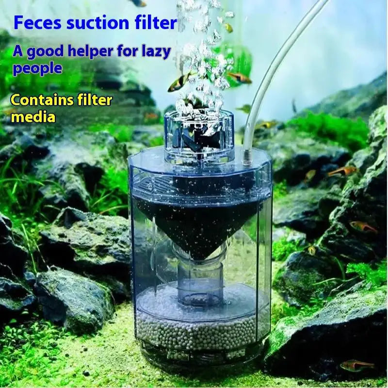 Pneumatic Fish Tank Filter 3-Blade Wheel | Aquarium Water Purifier Aquarium Filter Qst