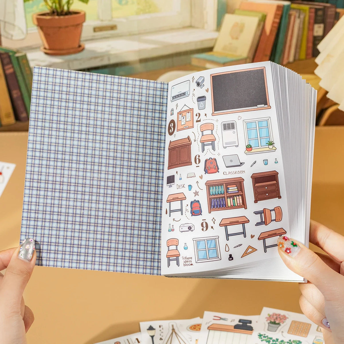 Cartoon Die Cut Sticker Book – Journal & Planner Decoration Die Cut Sticker Book Qme