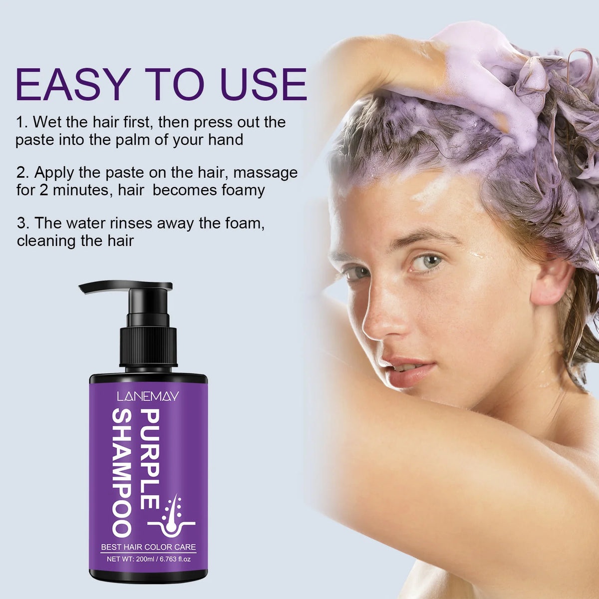 Purple Toning Shampoo for Blonde, Silver & Platinum Hair Toning Shampoo Qst