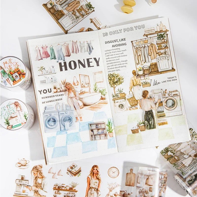 DIY Decorative Sticker Tape 2m Home Life Scene – Craft Tape Decorative Craft Tape Qme