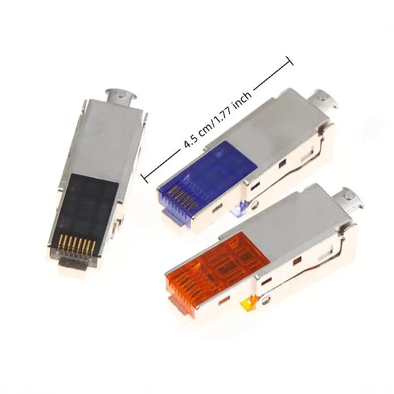 Tool-Free Zinc Alloy Ethernet Termination Plugs | 9 Colors Ethernet Connector Qme