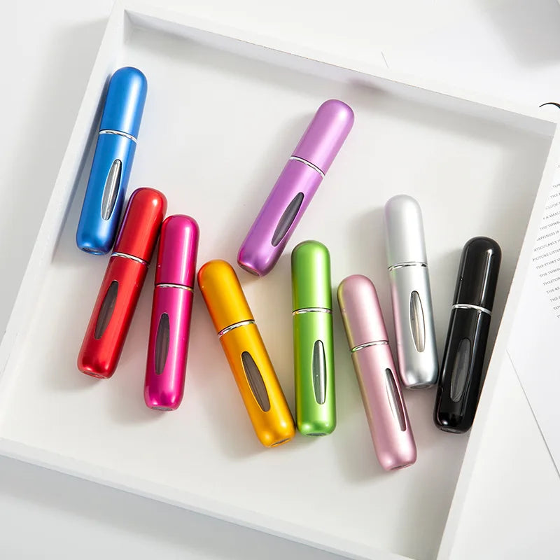 Mini Travel Perfume Bottle 5ml – Refillable Bottom-Fill Spray Perfume Travel Atomizer Qme