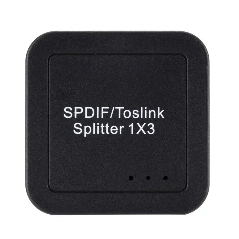 3-Way Digital Optical Audio Splitter SPDIF TOSLINK Hub Optical Audio Splitter Qme