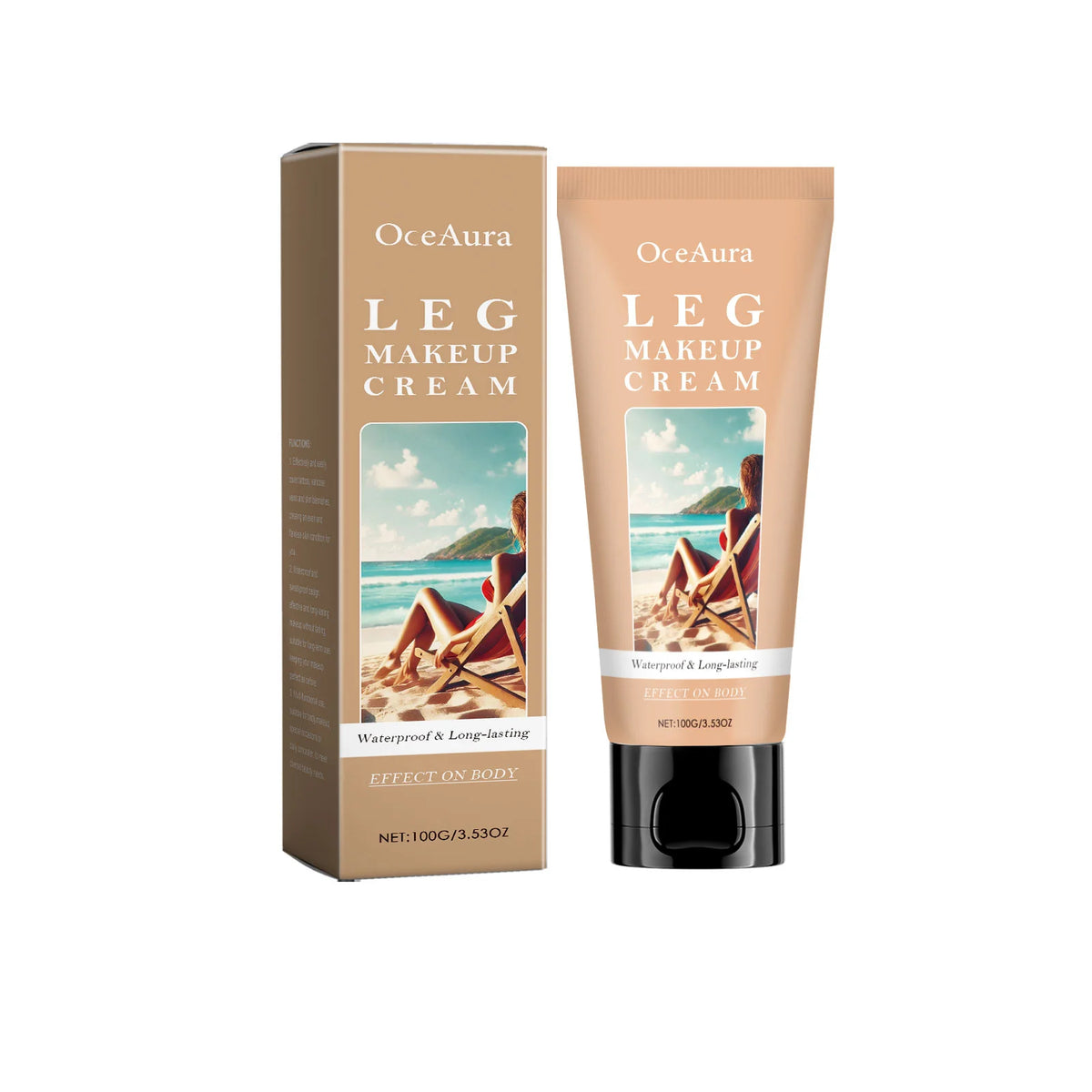 OceAura Leg Makeup Body Lotion – Waterproof Body Foundation Body Makeup Foundation Qst C Dark Skin