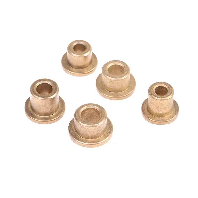 Flanged Self-Lubricating Copper Bushing | Powder Metallurgy 5pk Sleeve Bearing Bushing Qme