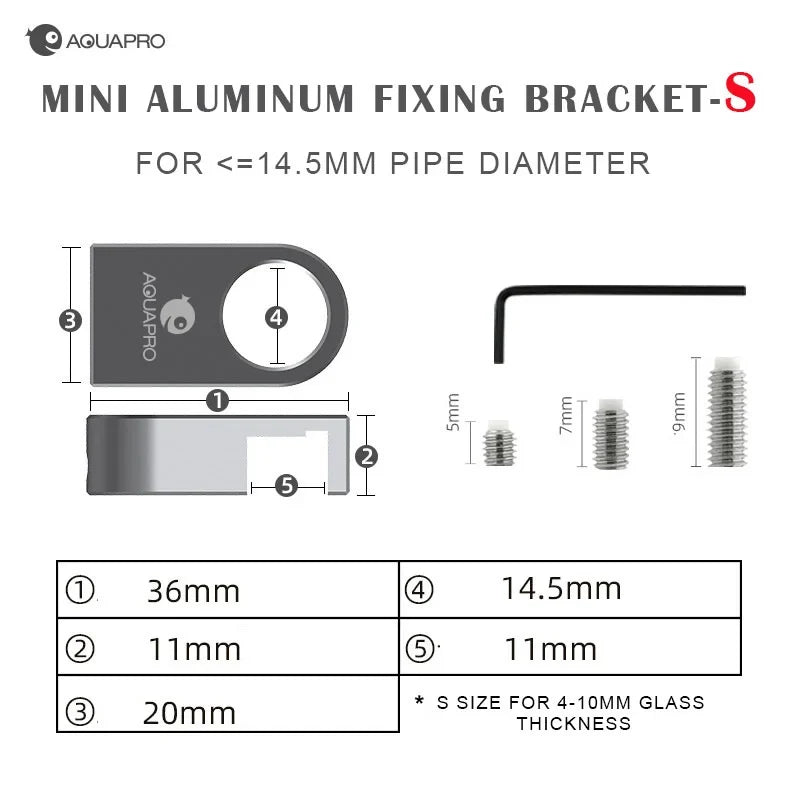 Aquarium Mini Aluminum Alloy Fixing Bracket & Plant Holder Aquarium Fixing Bracket Qme Holder S