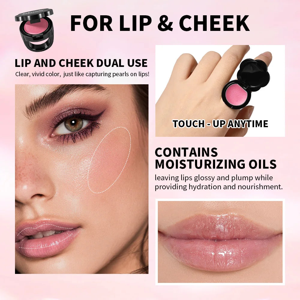 Lakerain Flower Lipstick – Tinted Moisturizing Blush Lip & Cheek Tinted Lip Blush Stick Qst