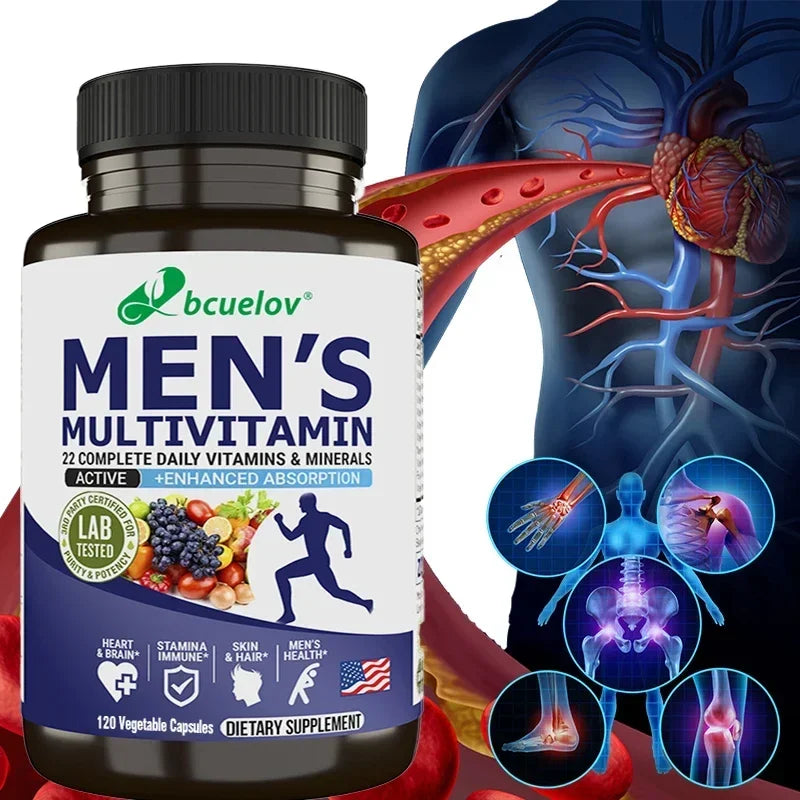 Men's Multivitamin Multimineral – 22 Vitamins A B C D E K Men's Multivitamin Qst
