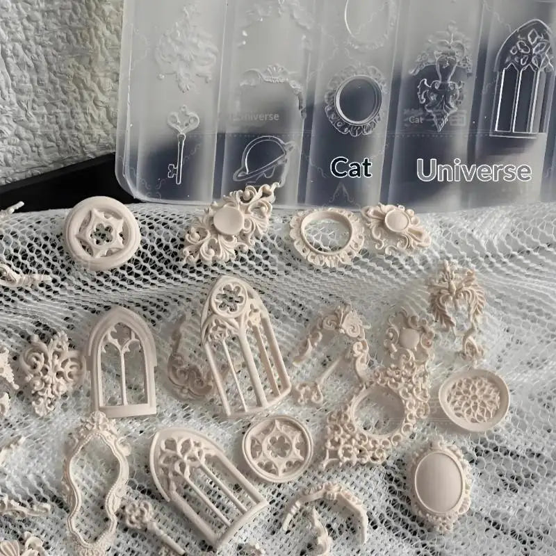 3D Silicone Nail Art Mold – European Retro Candlestick Nail Art Mold Qme