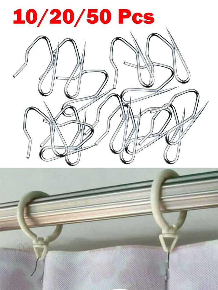 Metal Pin S Hook Curtain Hooks – French & Pinch Pleat Zinc Curtain Hooks Qme