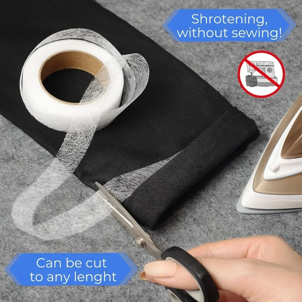 Iron-On Hem Tape for Pants & Jeans – No-Sew DIY Fix Iron-On Hem Tape Qme