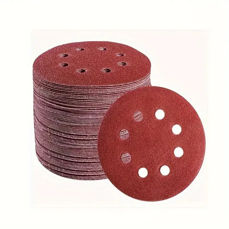 50-Pack 5 Inch 8-Hole Sanding Discs – Aluminium Oxide Hook & Loop Sanding Discs Qme