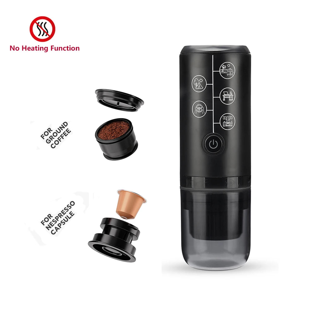 RECAFIMIL 3-in-1 Portable Wireless Espresso Maker 17 Bar Portable Espresso Maker Qst P-N-maker-BL
