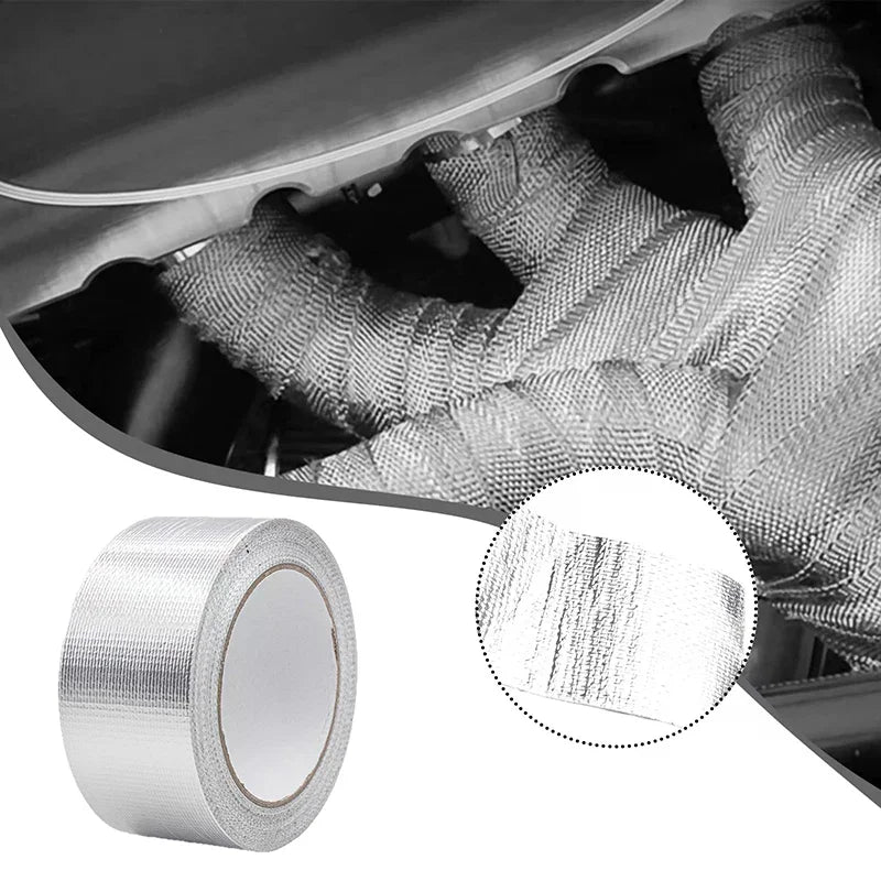10m Aluminum Foil Tape – Heat Resistant HVAC Insulation Tape Insulation Foil Tape Qme Default Title