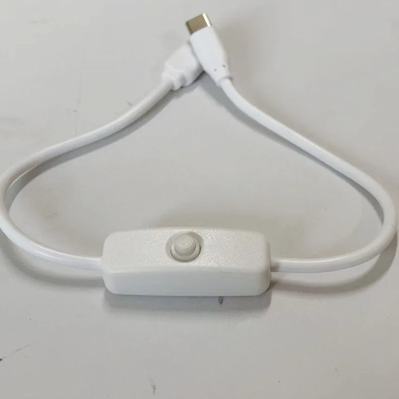 USB Type-C Power Cable with Inline Switch for Raspberry Pi 4 USB Switch Cable Qme