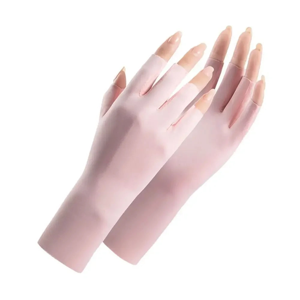 Fingerless UV Protection Gloves – Thin Outdoor Riding, 8 Colors Fingerless Riding Gloves Qme 49PK