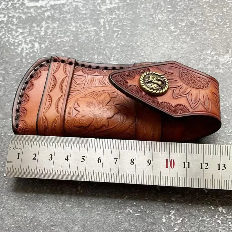 Swayboo Cowhide Leather Knife Sheath for Folding Blades Leather Knife Sheath Qst