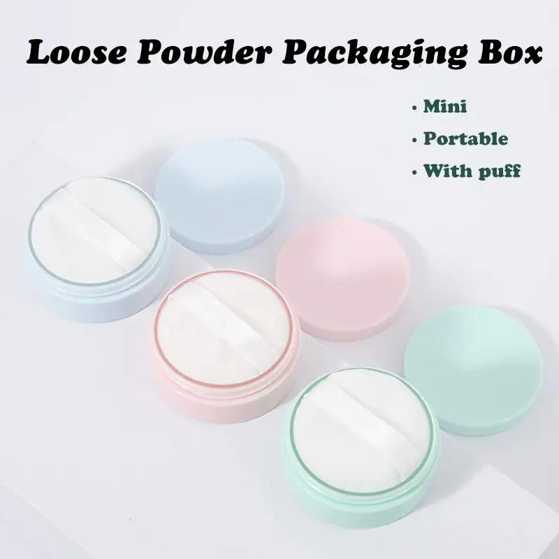 5g Refillable Loose Powder Jar with Sifter Lid & Puff Powder Jar Container Qst