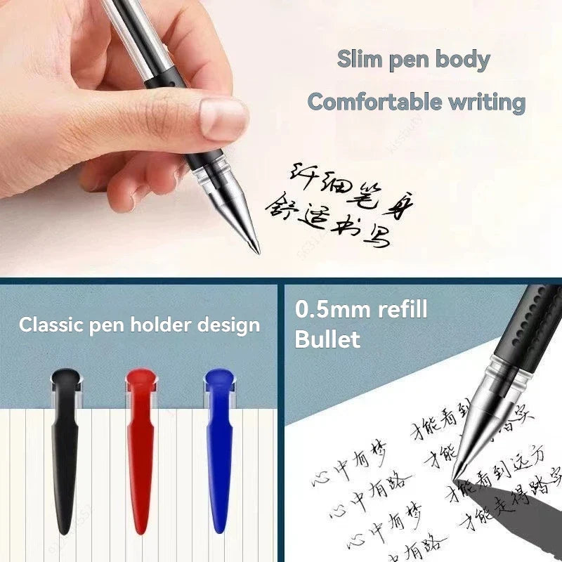 20-Pack Minimalist Gel Rollerball Pens – Smooth Writing Gel Rollerball Pens Qme