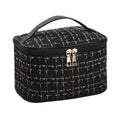 Double Layer Large Capacity Cosmetic Makeup Bag Organizer Cosmetic Organizer Bag Qme Black One Size