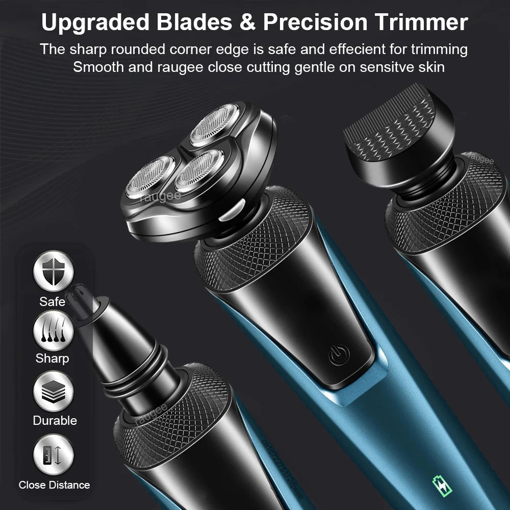 Peicon 3-in-1 Waterproof Electric Shaver & Trimmer for Men Electric Shaver Qst