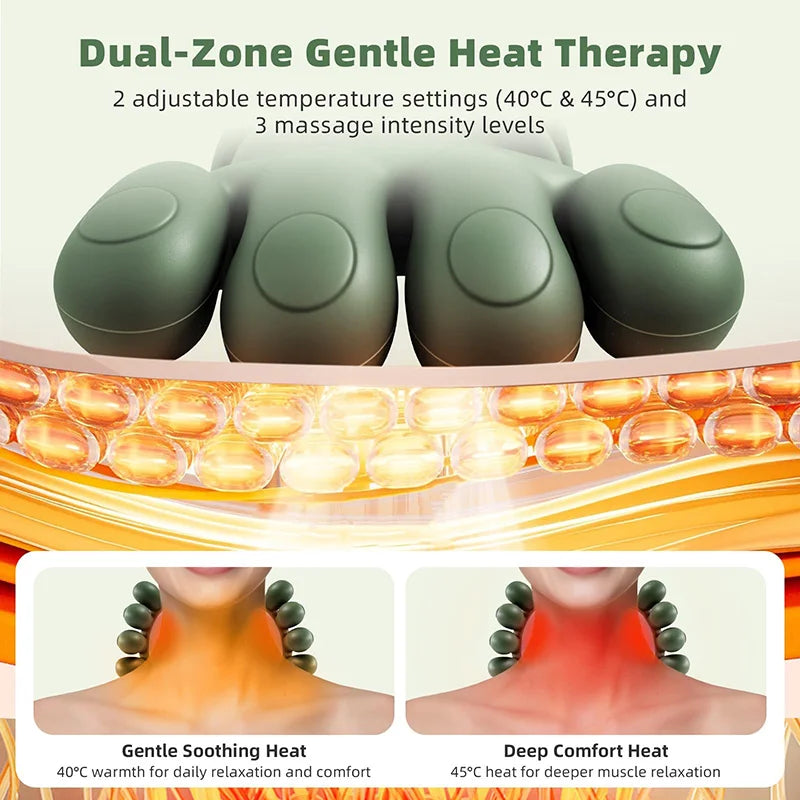 Windaily 4D Wireless Neck & Shoulder Massager – Kneading Shawl Neck Shoulder Massager Qst