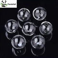 PandaHall Blown Glass Globe Beads | Two-Hole Round Clear Assorted Glass Craft Beads Qme 35mm