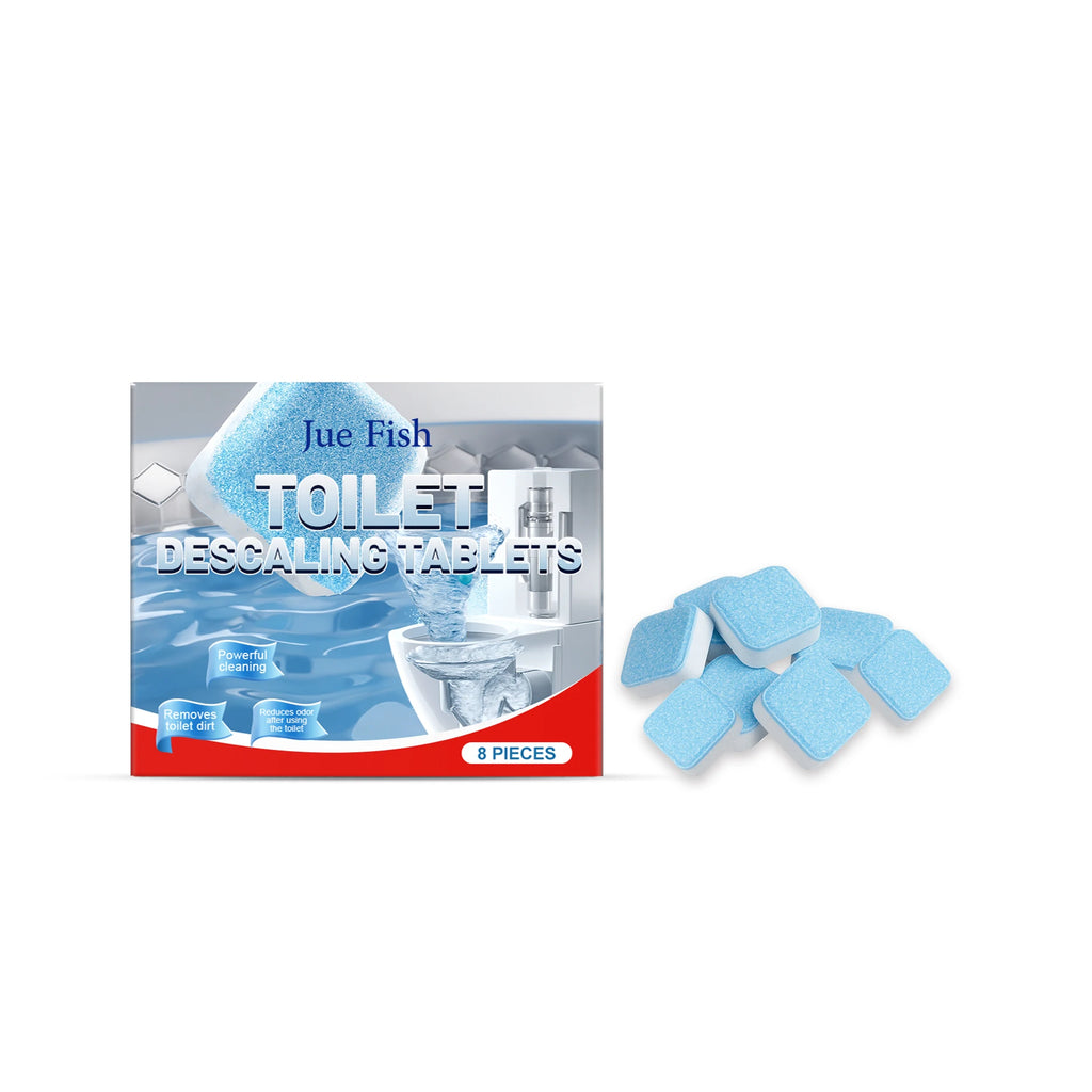 8-Pack Toilet Descaling Tablets – Remove Stains & Freshen Bowl Toilet Cleaning Tablets Qst 1 box