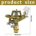 Brass Impact Sprinkler Head with Heavy Duty Nozzles Impact Sprinkler Head Qme 1pc