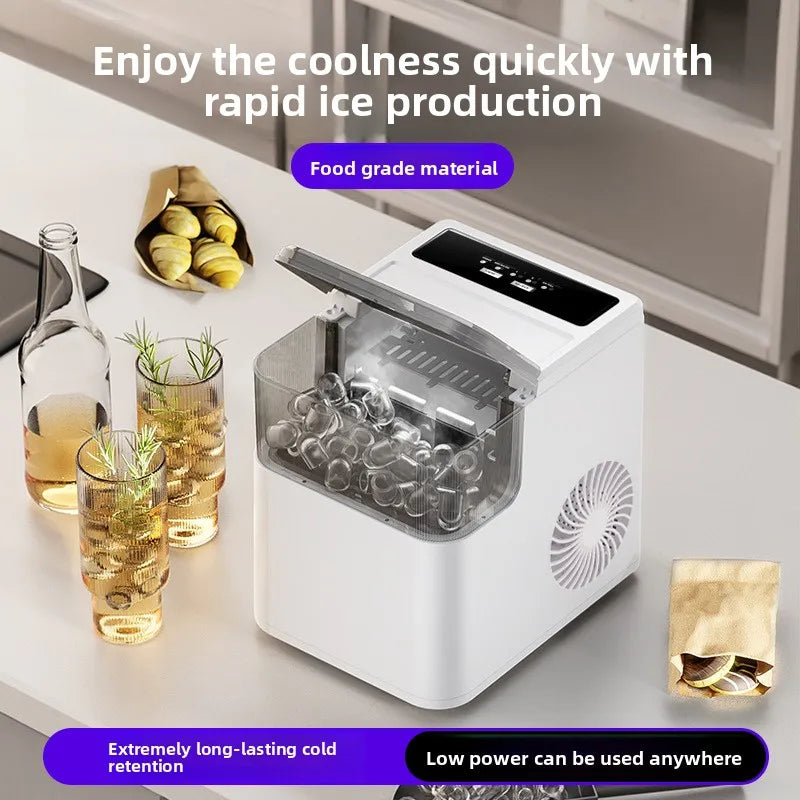 HAOYUNMA Portable Mini Ice Maker – Compact Automatic Portable Ice Maker Qst
