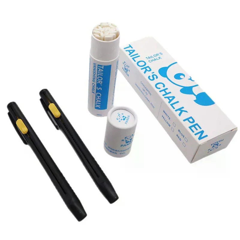 Disappearing Fabric Chalk Pencil Set – 2 Pens & 20 Refills Fabric Marking Pen Qme
