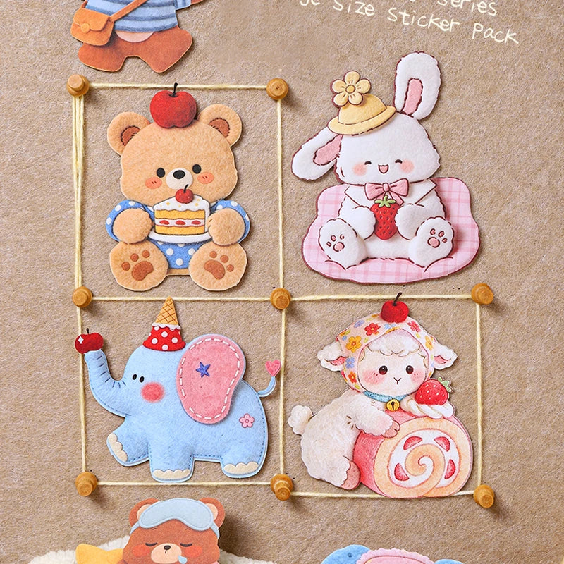 Cute Plush Pet Large Decorative Stickers – 6 Colors Decorative Stickers Qme