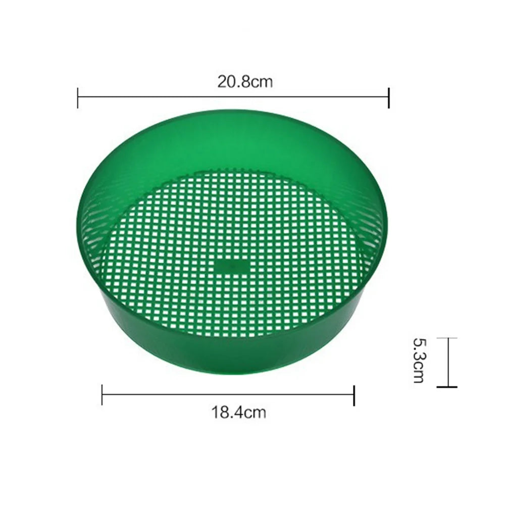 Round Soil Sieve Fine Mesh PP Filter for Gardening Garden Soil Sieve Qme