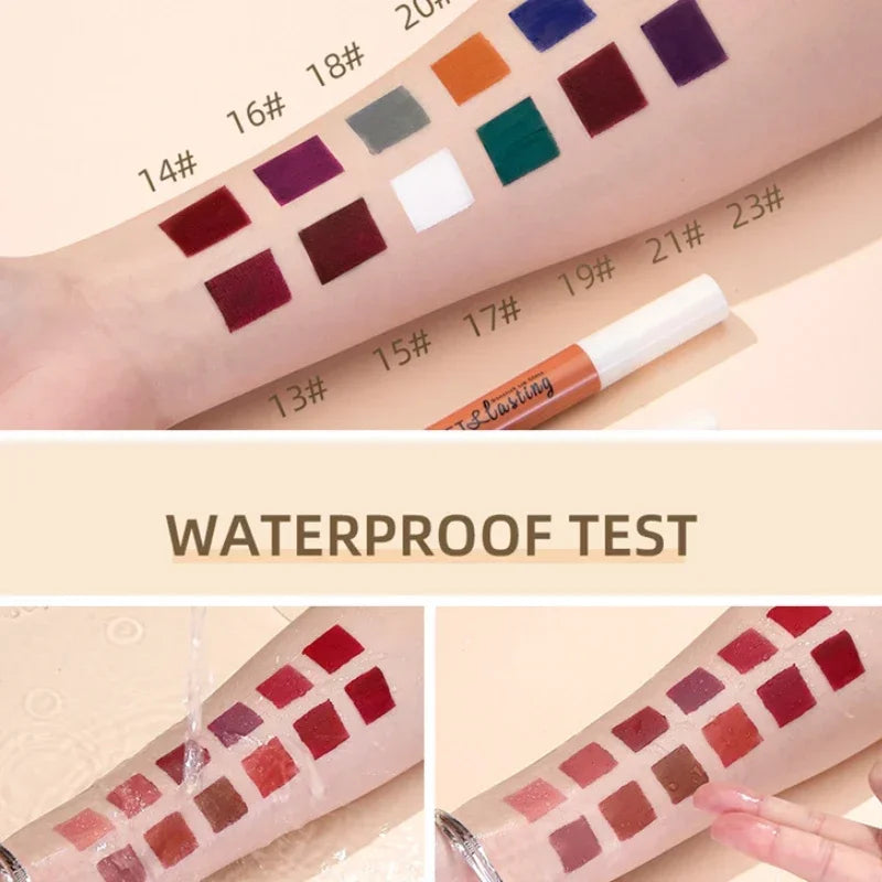QIBEST 24 Colors Matte Liquid Lipstick – Waterproof Velvet Matte Liquid Lipstick Qme