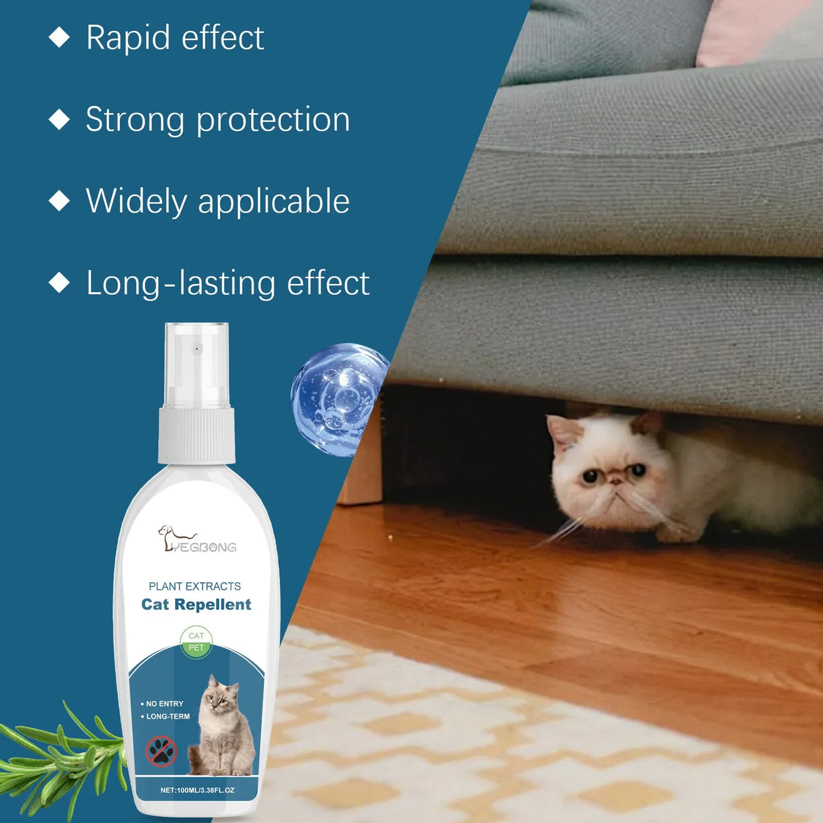 Cat Repellent Spray – Anti-Scratch & Furniture Protector Cat Deterrent Spray Qme
