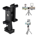 Andoer AD-04 Dual Phone Tripod Mount – 360° Smartphone Clamp Phone Tripod Mount Qst black