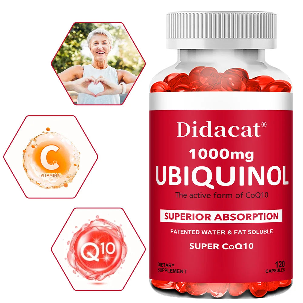VITALXTRA Ubiquinol CoQ10 1000mg Softgels | Active Form CoQ10 Supplement Qst