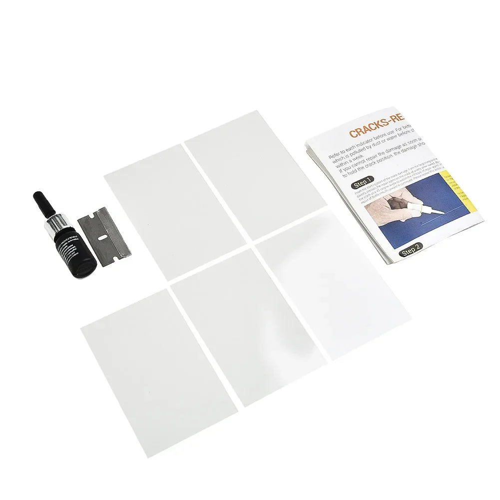 Car Windshield Glass Repair Kit – Fix Chips & Cracks (3ml) Windshield Repair Kit Qme