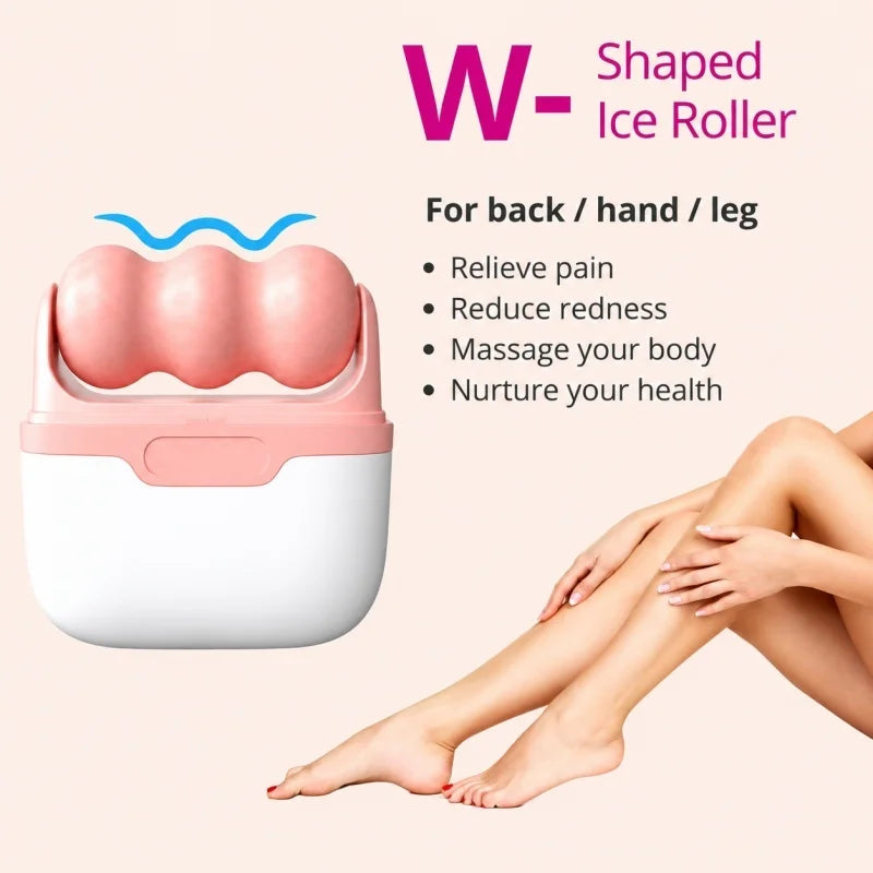 Mini Face Ice Roller V&W Dual-Sided Cooling Skin Massager Face Ice Roller Qst