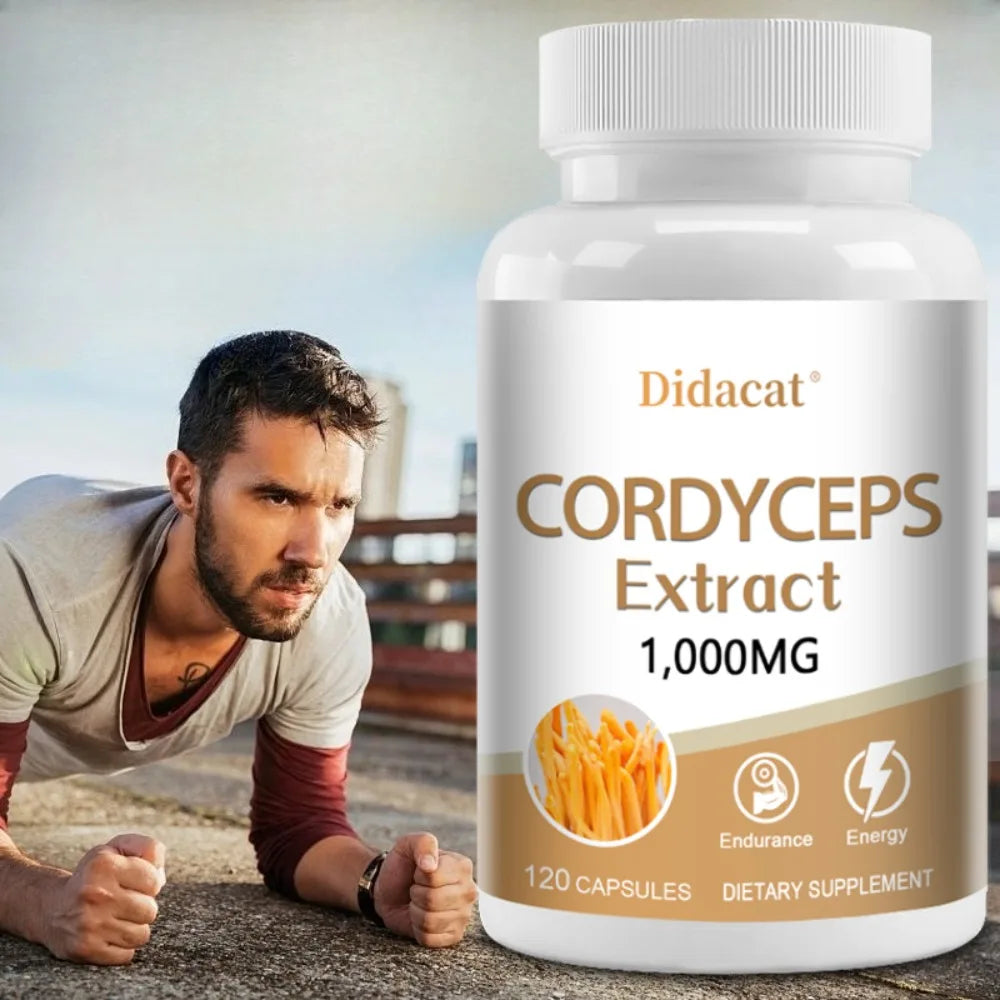 Cordyceps Mushroom Extract Capsules – Energy & Immune Support Mushroom Supplement Qst