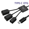 Micro USB & USB-C OTG Hub Adapter – Dual USB 2.0 Host USB OTG Hub Adapter Qme Default Title