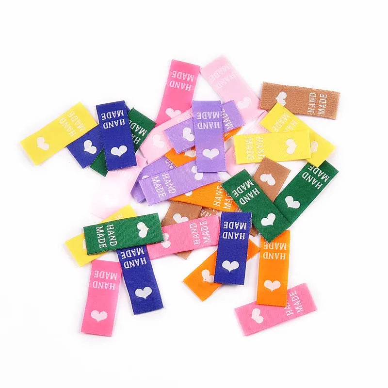 Heart Pattern DIY Cloth Labels for Sewing & Handmade Crafts Decorative Sewing Labels Qme