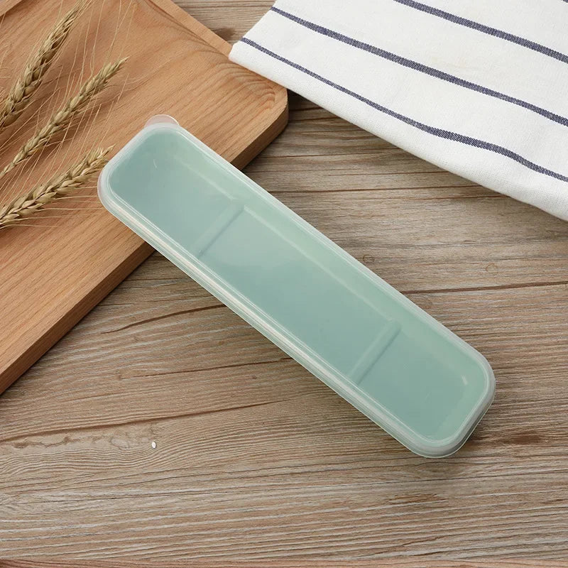 Portable Cutlery Case – Spoon Fork Storage Box for Students Portable Cutlery Case Qme