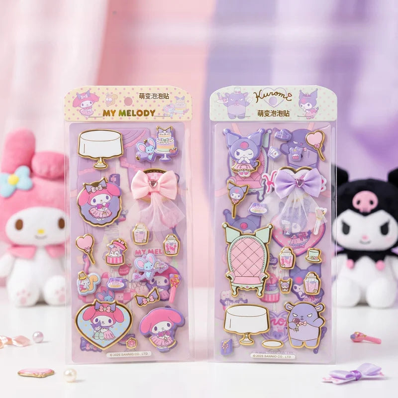Hello Kitty Kuromi 3D Crystal Stickers | Planner Decoration Decorative Stickers Qme