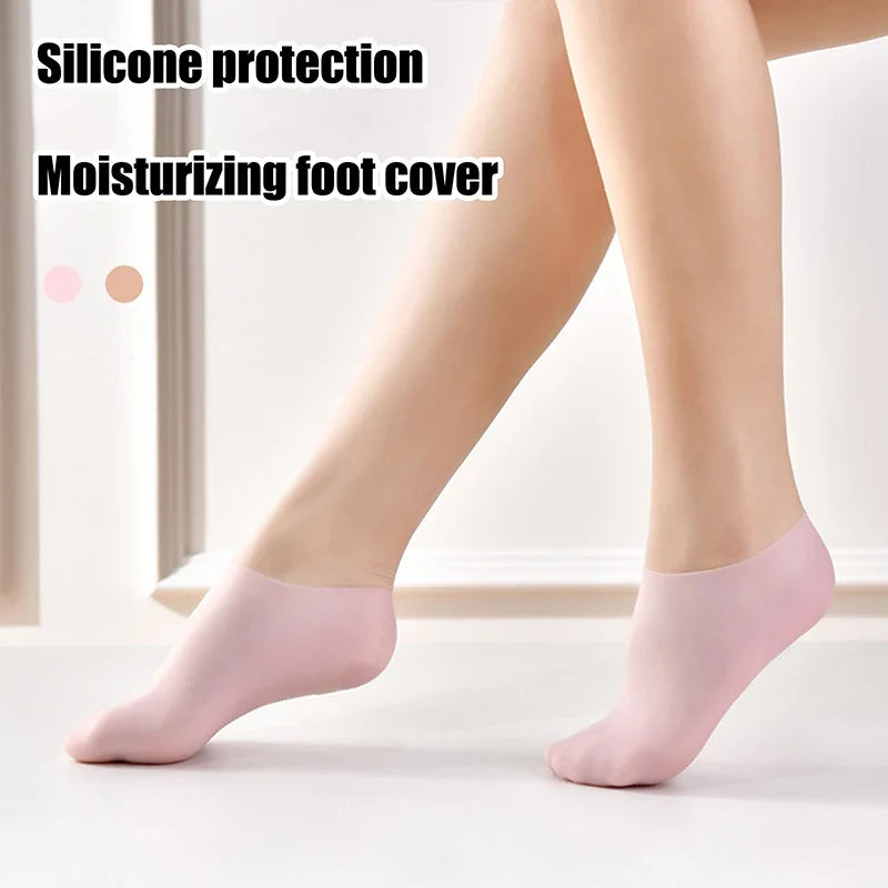 Silicone Moisturizing Gel Socks – Exfoliating Foot Spa (1 Pair) Moisturizing Foot Socks Qme