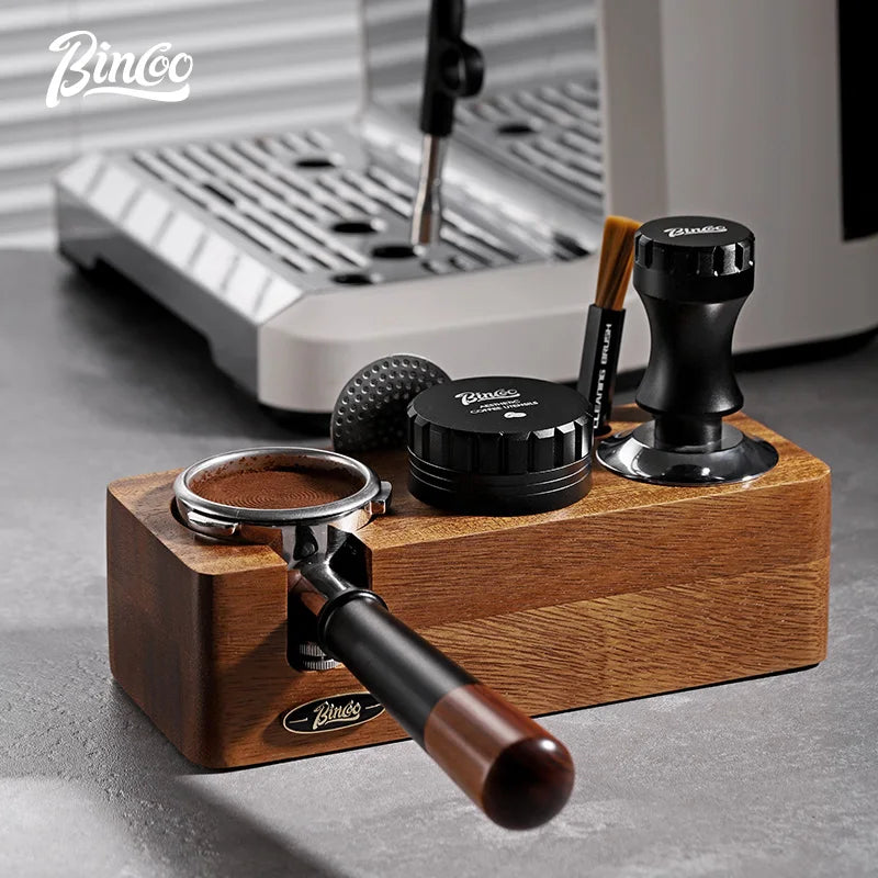 Bincoo Walnut Coffee Tamper & Distributor Set 51mm 58mm Espresso Tamper Set Qst