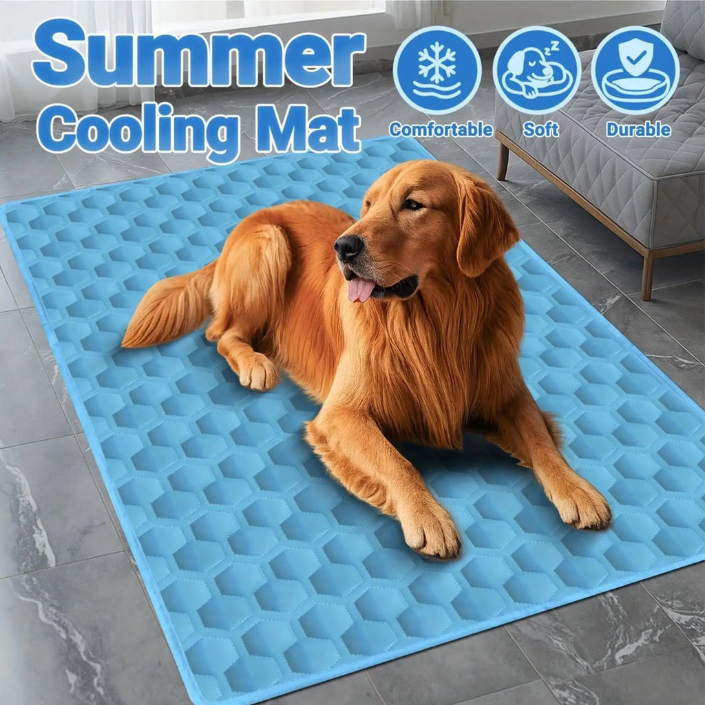 Non-Slip Dog Cooling Mat | Summer Pad Small to Large Breeds Dog Cooling Mat Qme