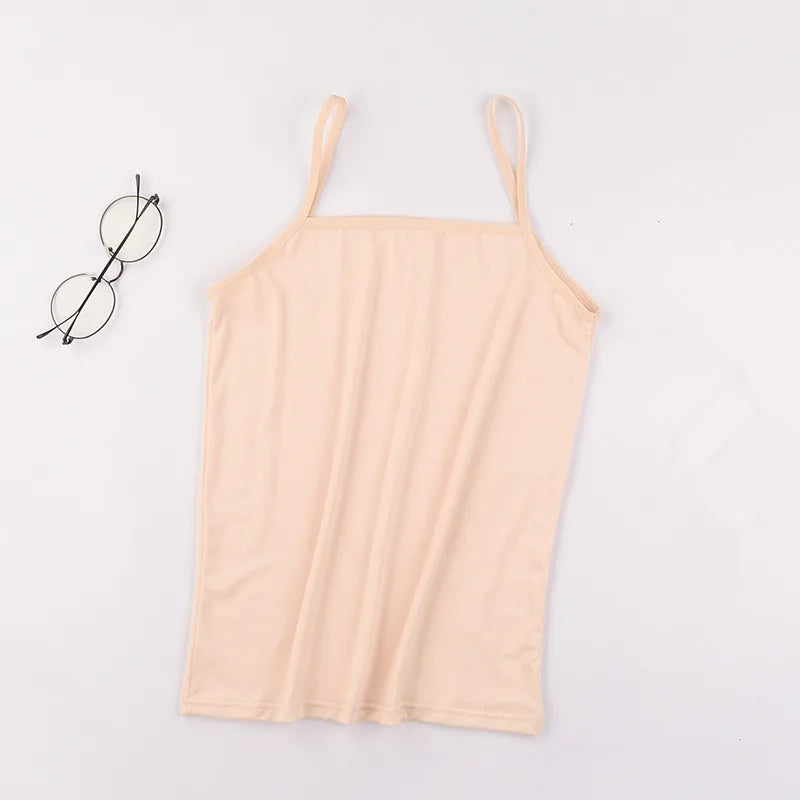 Women's Slim Halter Crop Camisole Tank Top | Sleeveless Vest Halter Crop Camisole Qme One Size Nude